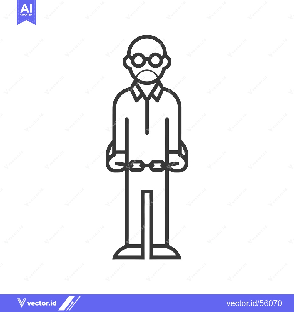 Premium Vector dari Line drawing of a man in glasses with his hands in his pockets