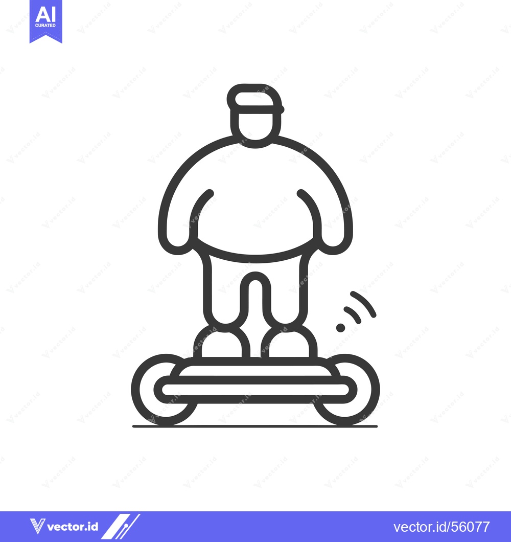 Premium Vector dari Line drawing of a man riding an electric scooter