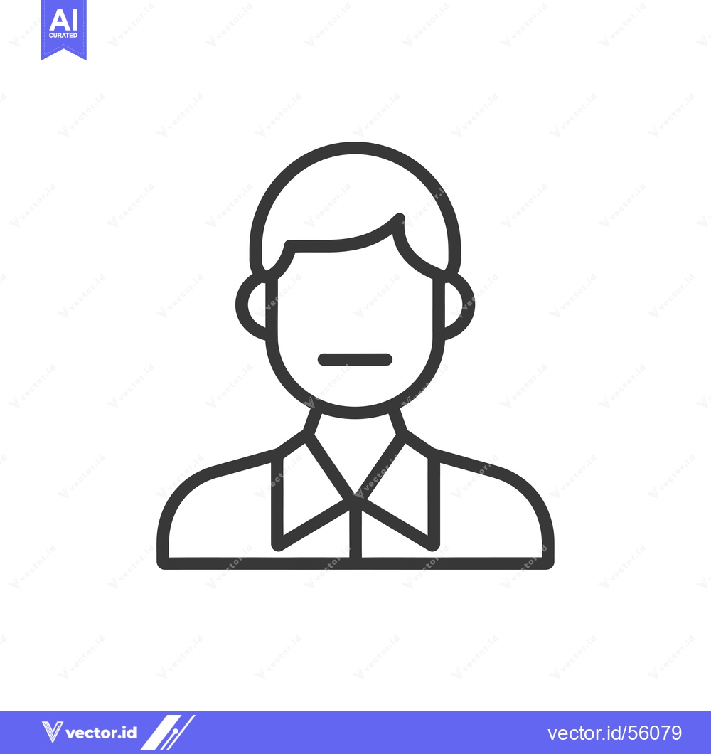 Premium Vector of Line drawing of a man's face and torso
