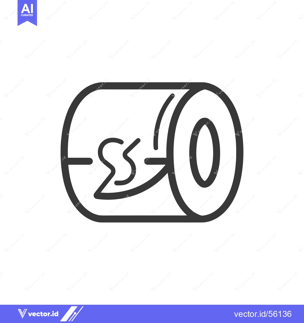 Premium Vector dari Line Drawing of a Metal Can with a Pull Tab
