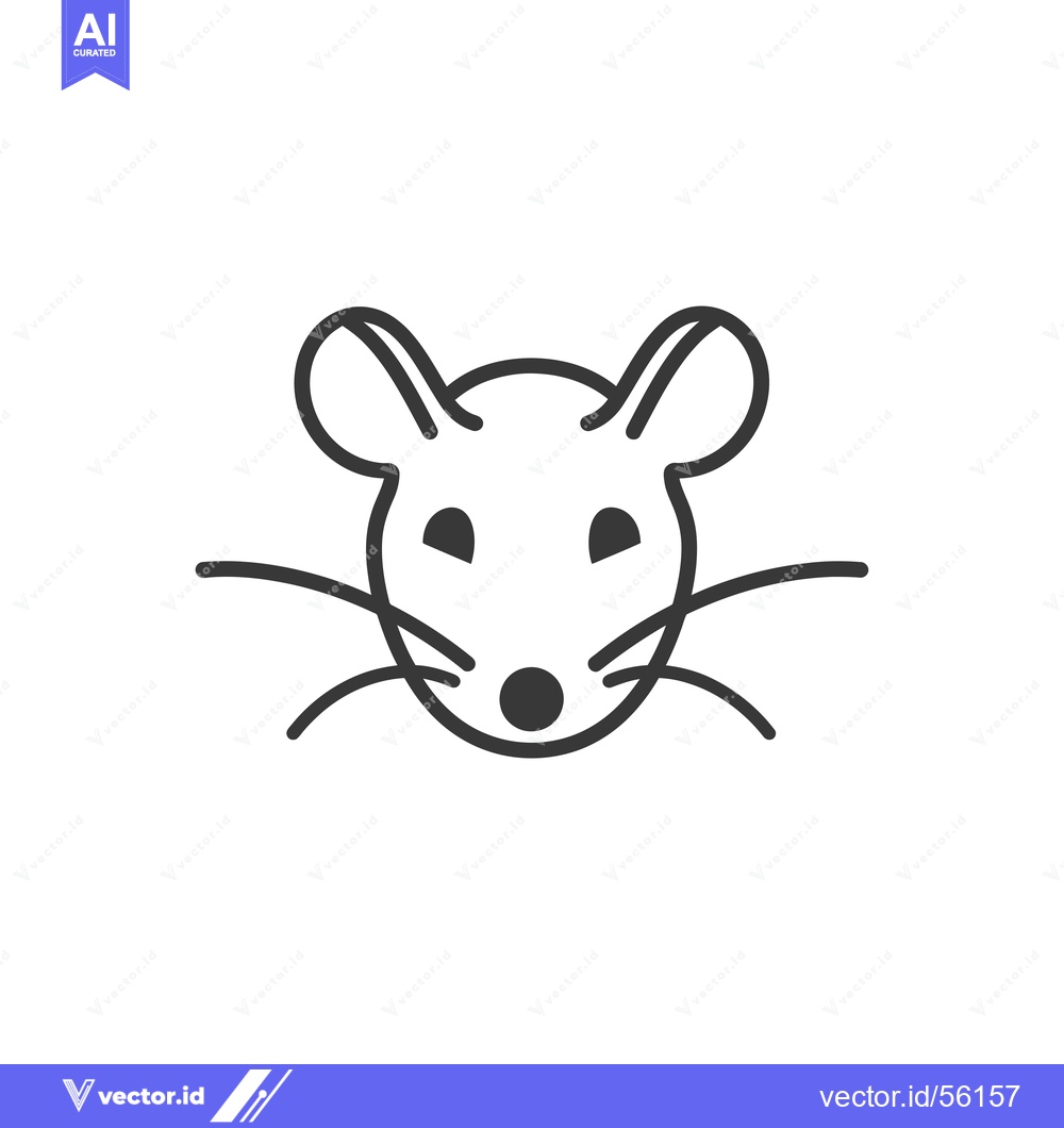 Premium Vector dari Line drawing of a mouse's face