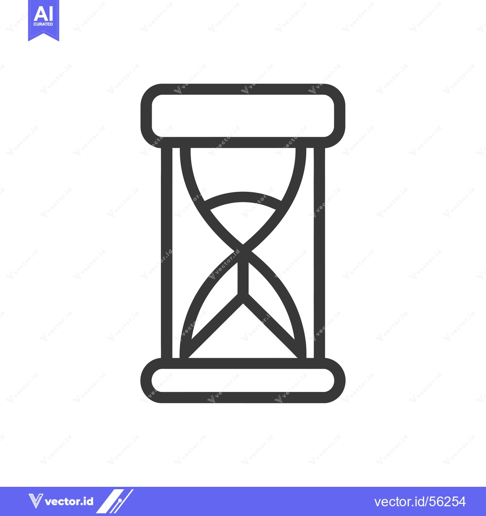 Premium Vector dari Line Drawing of an Hourglass