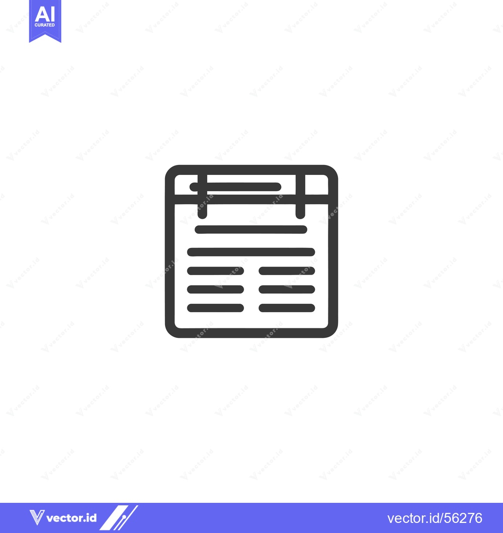 Premium Vector of Line Drawing of a Pad of Paper with Binding Holes