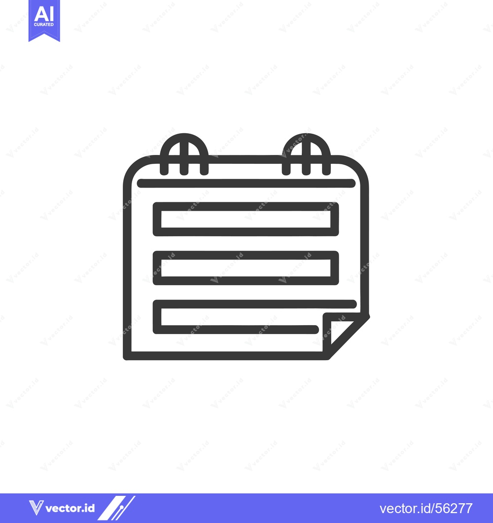 Premium Vector dari Line Drawing of a Page with Three Lines and a Bent Corner
