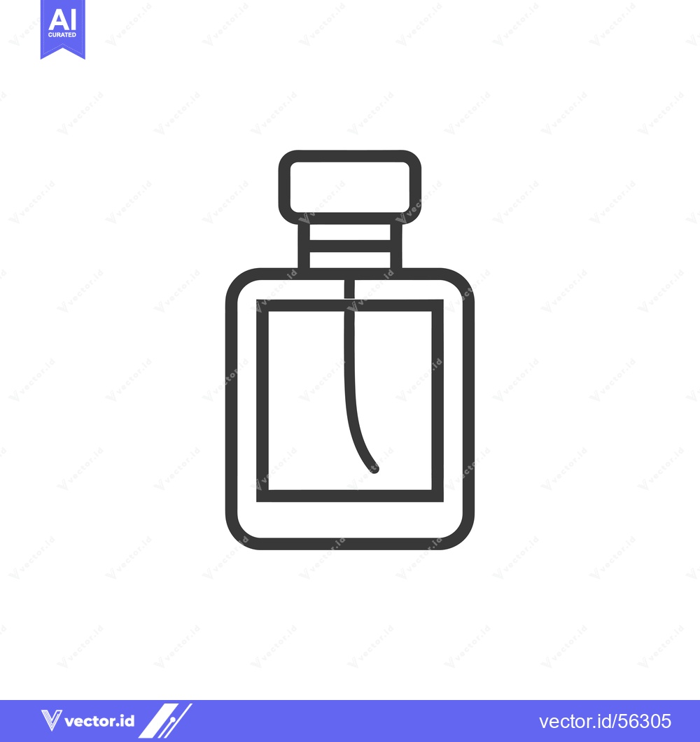 Premium Vector dari Line Drawing of a Perfume Bottle