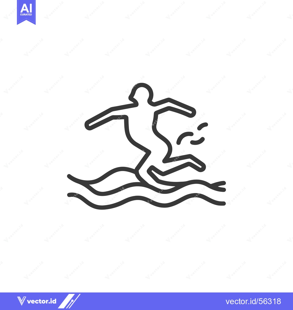 Premium Vector dari Line drawing of a person drowning in water