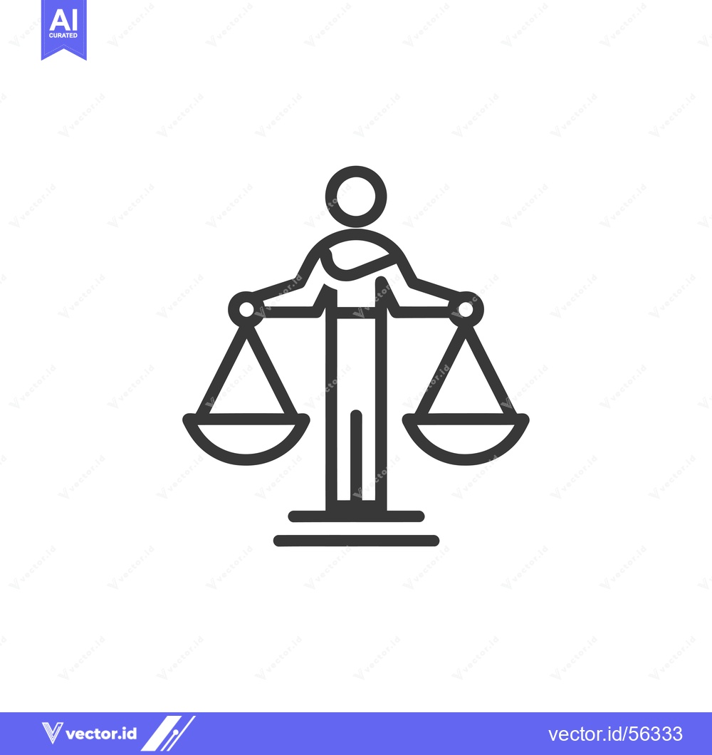 Premium Vector of Line drawing of a person holding a scale