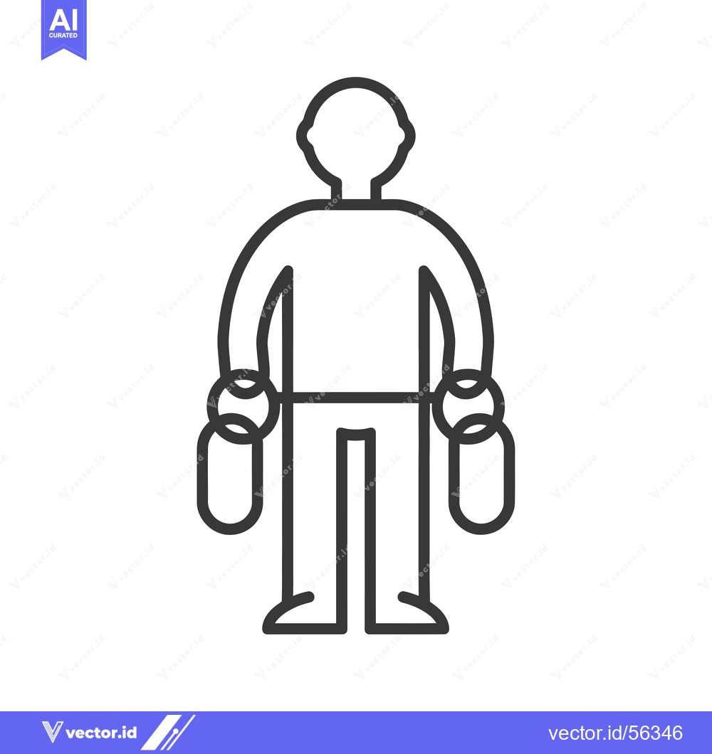 Premium Vector dari Line Drawing of a Person Holding Two Containers