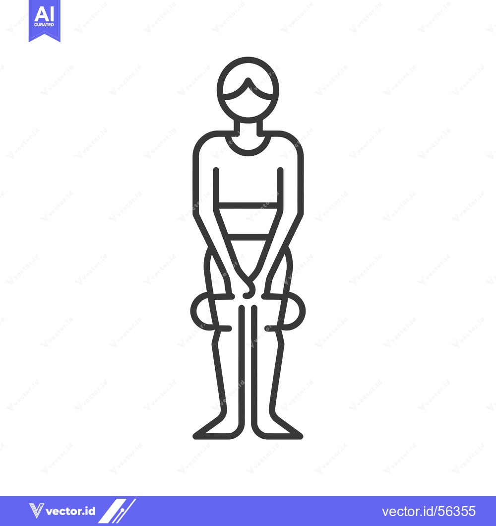 Premium Vector of Line Drawing of a Person in a Sitting Position with Arms Folded