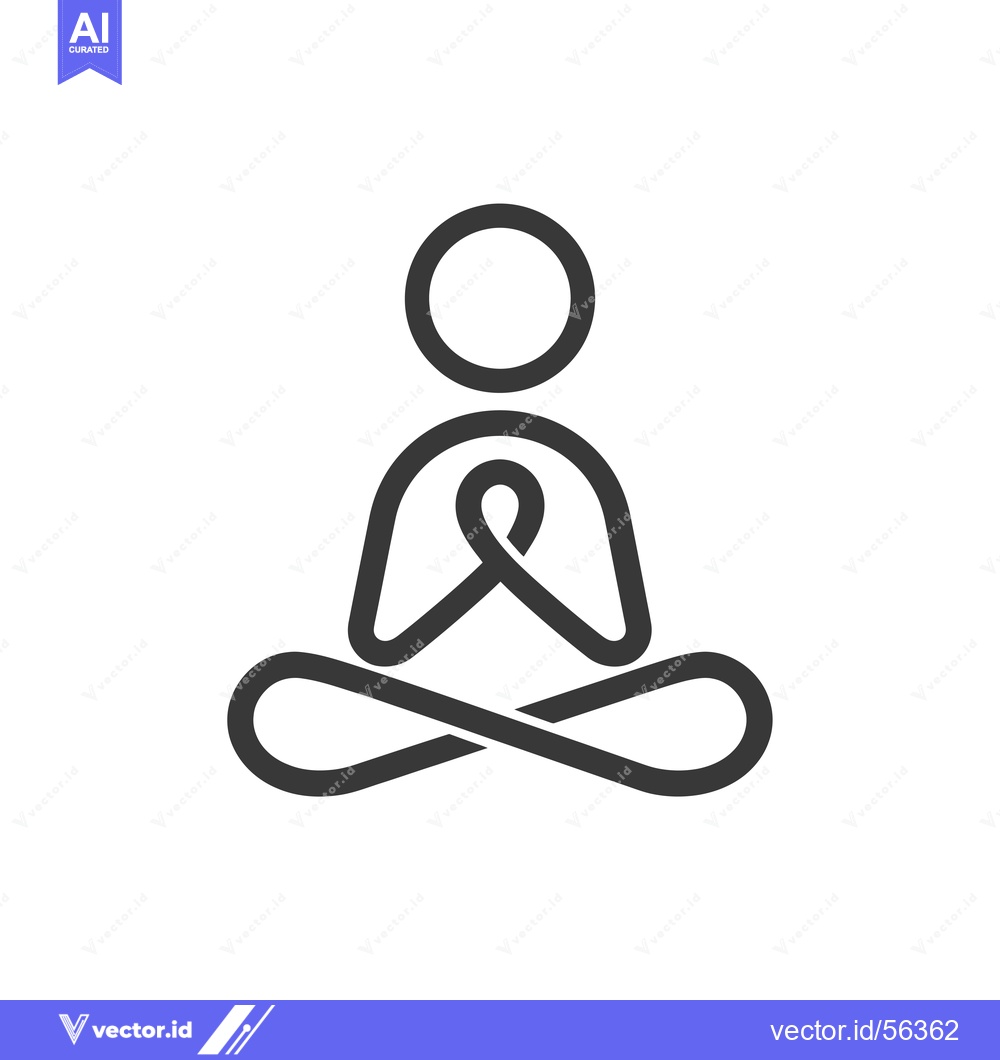 Premium Vector of Line Drawing of a Person in a Yoga Pose