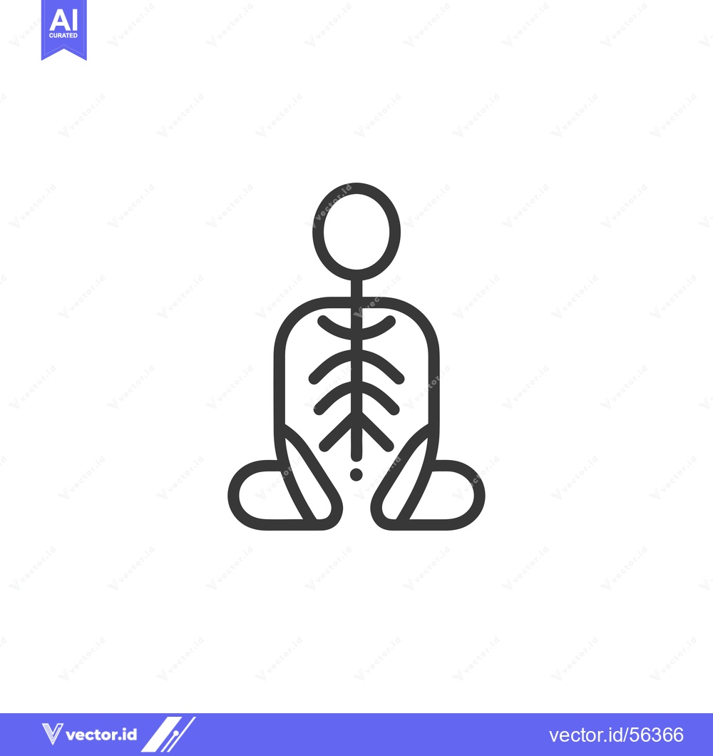 Premium Vector dari Line Drawing of a Person in a Yoga Pose with a  Tree in Their Torso