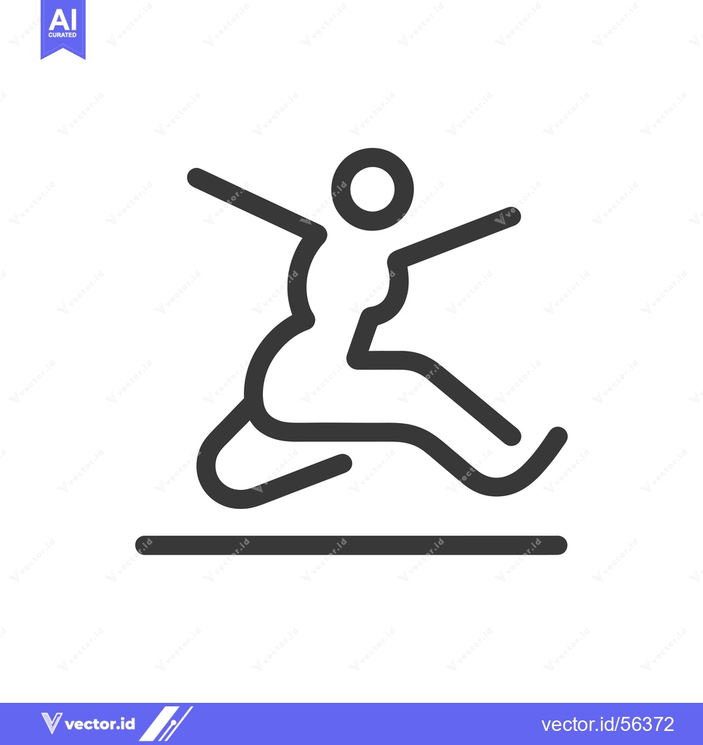 Premium Vector dari Line drawing of a person jumping over a line