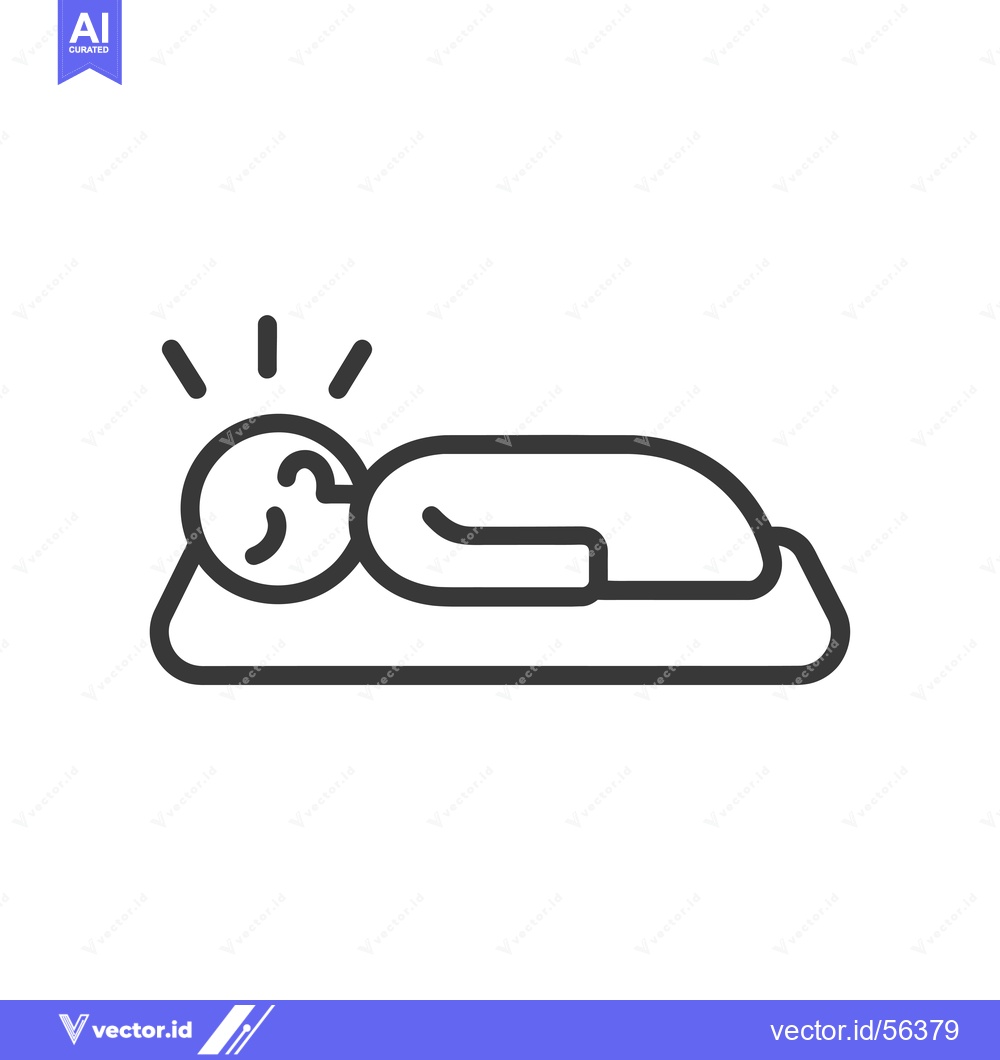 Premium Vector dari Line drawing of a person lying on their back with their arms outstretc
