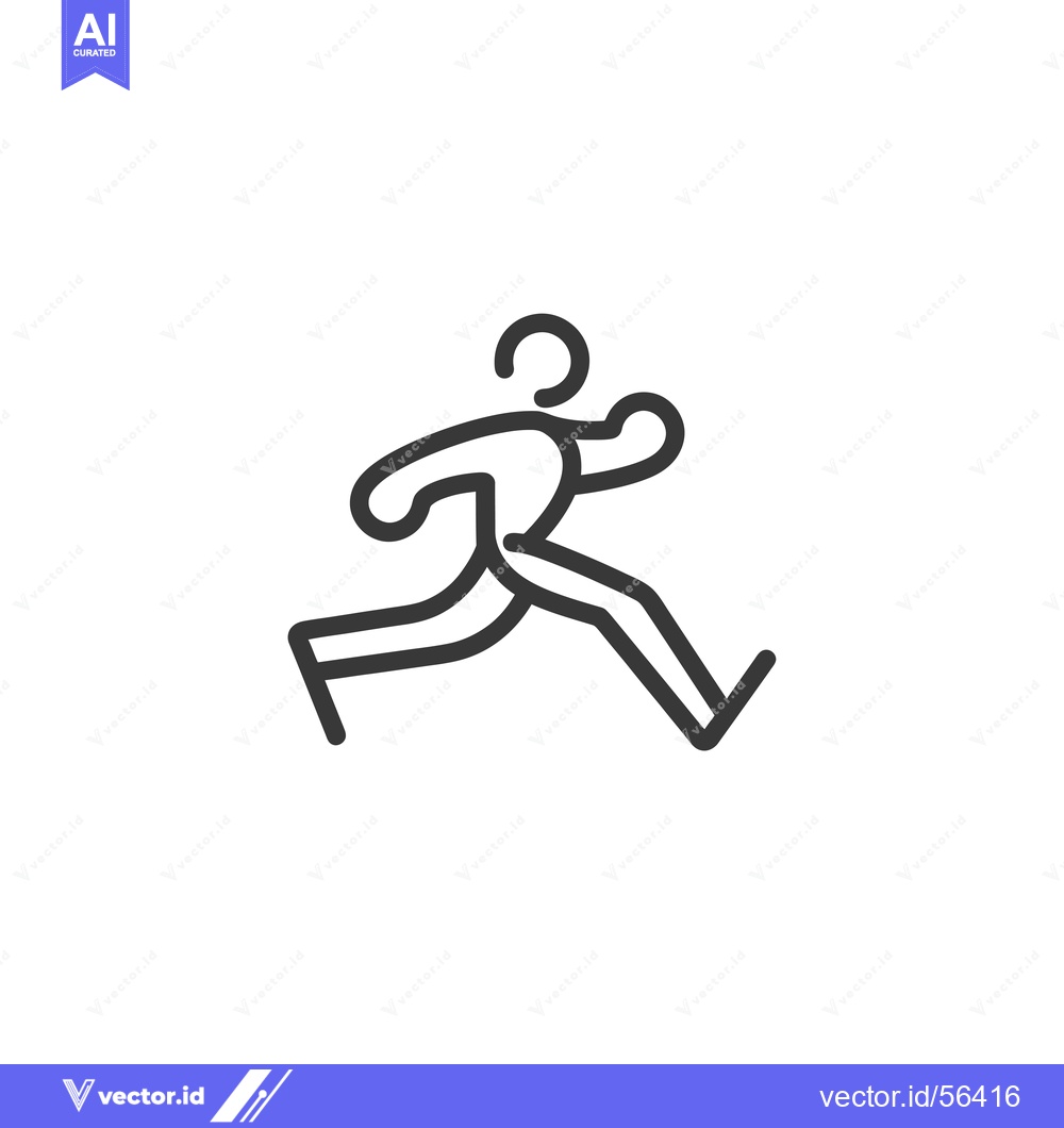 Premium Vector of Line drawing of a person running forward