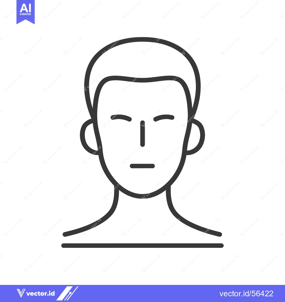 Premium Vector dari Line Drawing of a Person's Face with Closed Eyes