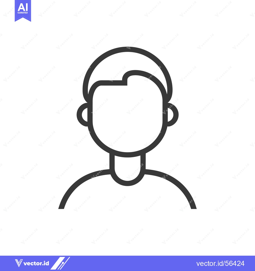 Premium Vector dari Line drawing of a person's head and shoulders