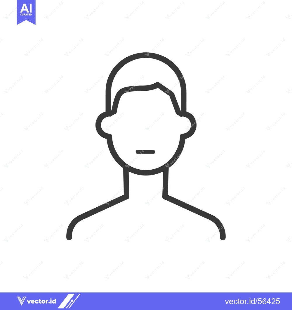 Premium Vector dari Line drawing of a person's head and shoulders