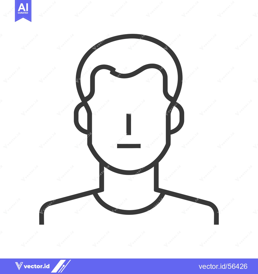 Premium Vector dari Line Drawing of a Person's Head and Shoulders