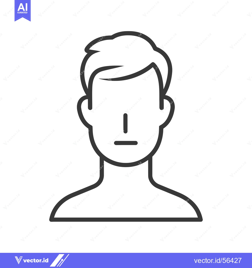 Premium Vector dari Line drawing of a person's head and shoulders