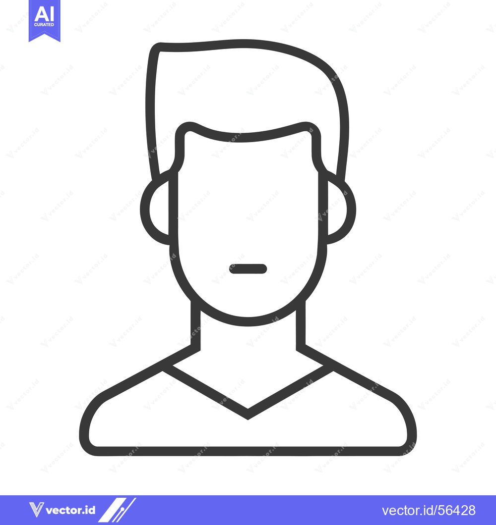 Premium Vector dari Line drawing of a person's head and shoulders