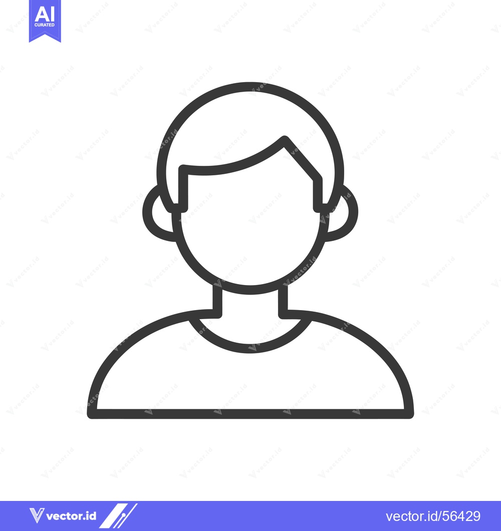 Premium Vector dari Line drawing of a person's head and shoulders