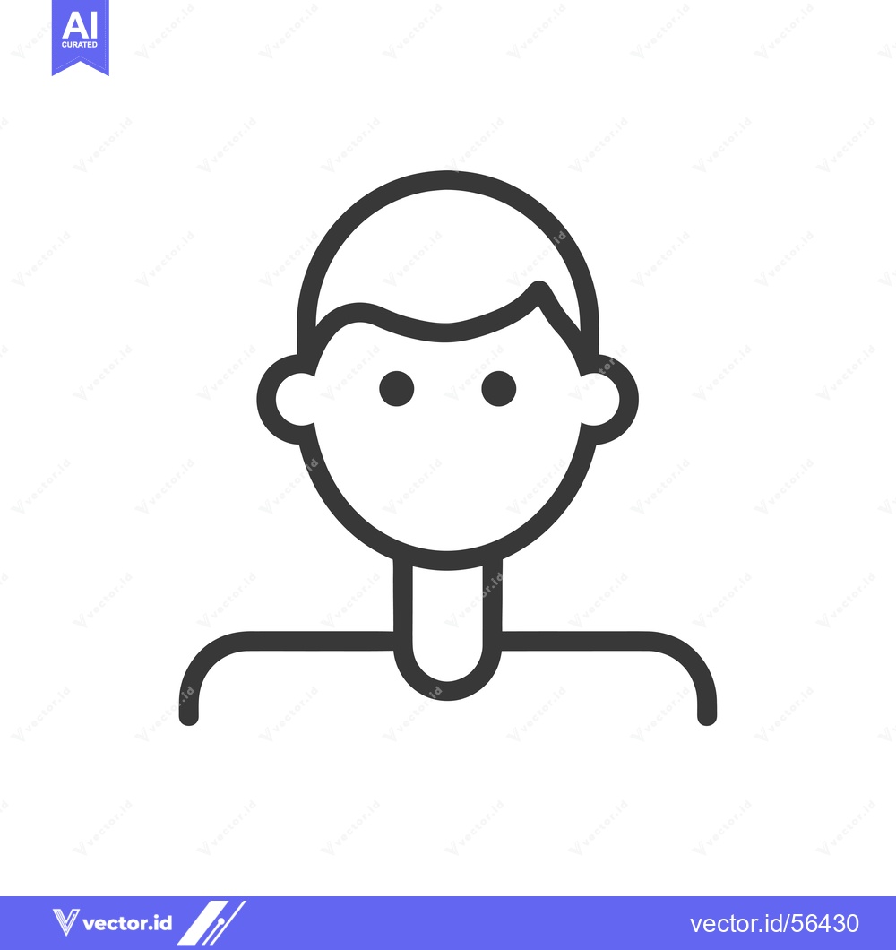Premium Vector dari Line drawing of a person's head and shoulders