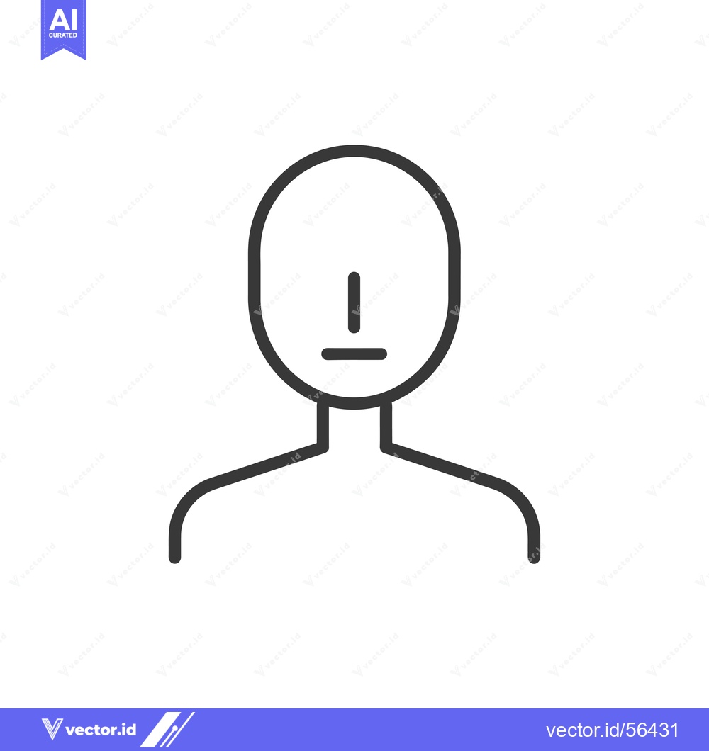 Premium Vector of Line drawing of a person's head and shoulders with a sad expression