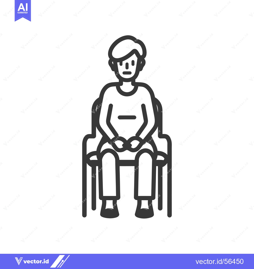 Premium Vector of Line drawing of a person sitting in a chair