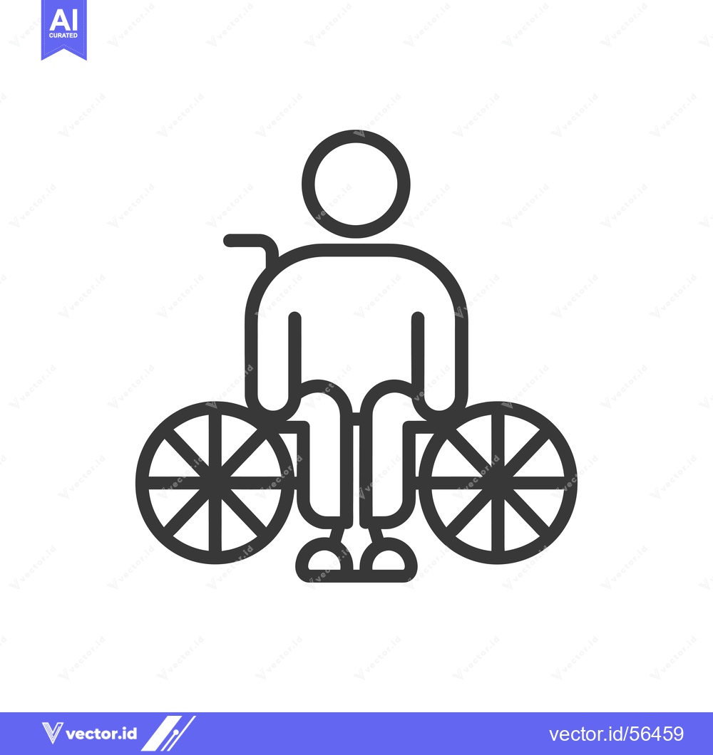 Premium Vector of Line drawing of a person sitting in a wheelchair