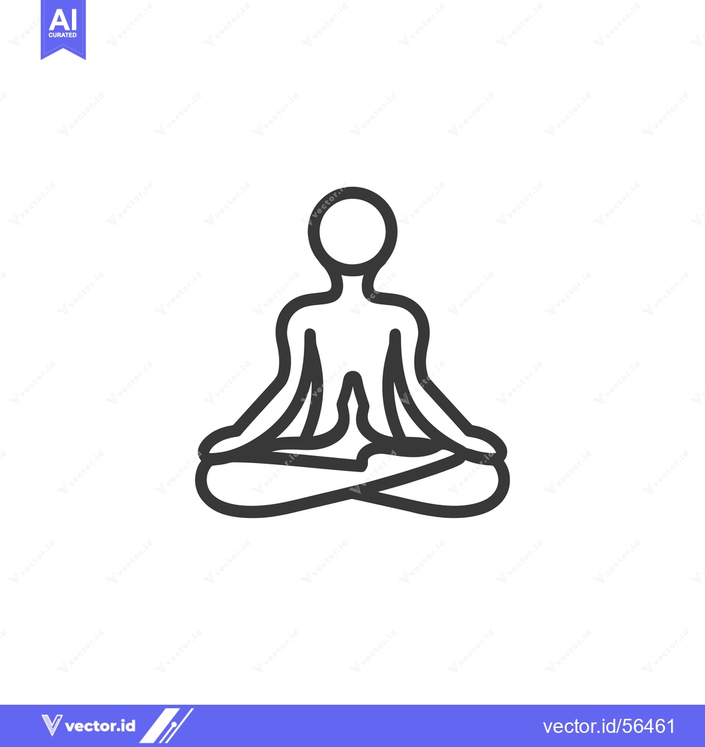 Premium Vector dari Line drawing of a person sitting in a yoga pose