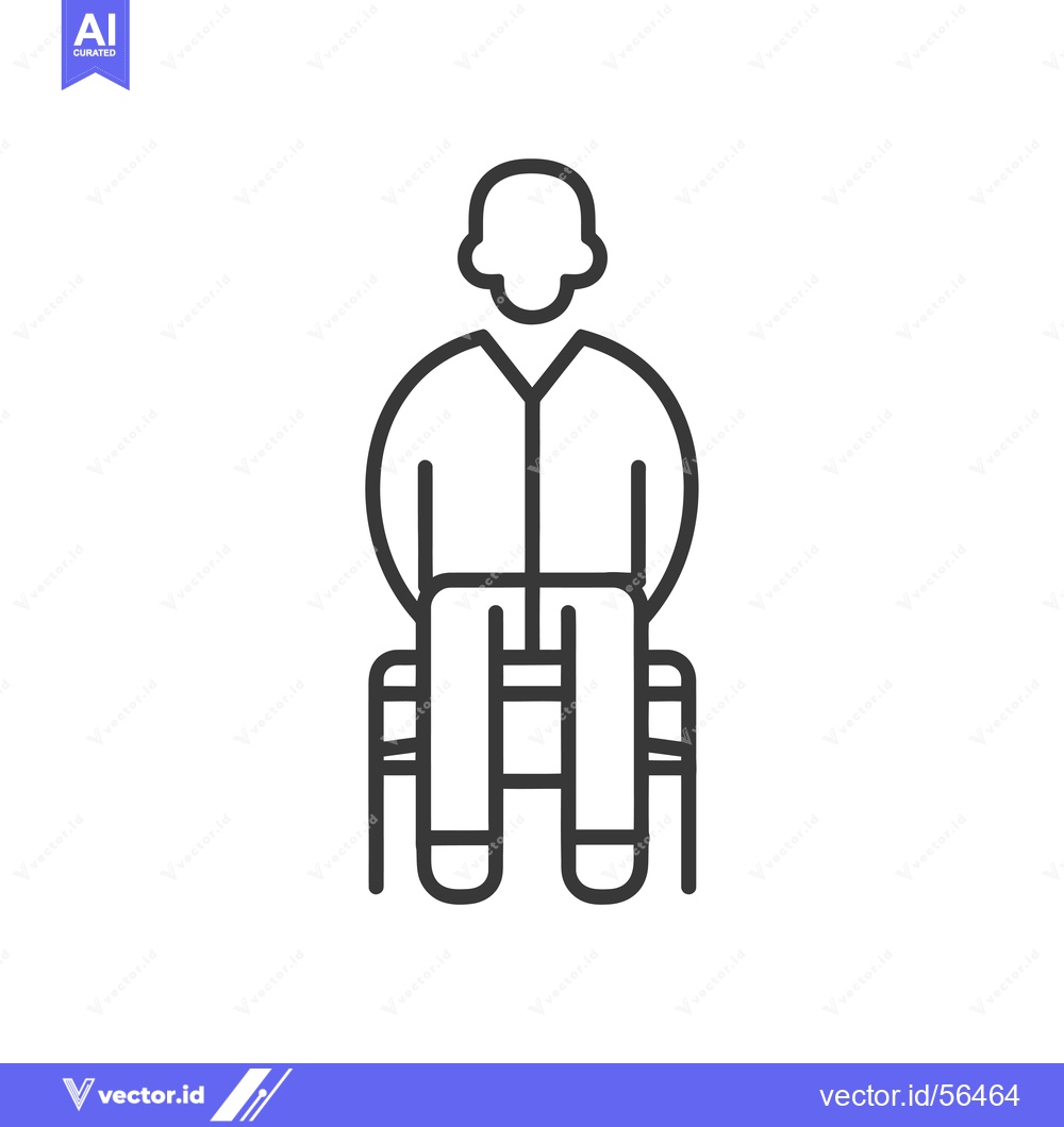 Premium Vector of Line Drawing of a Person Sitting on a Chair