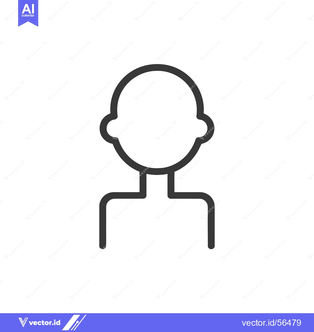 Premium Vector dari Line Drawing of a Person's Upper Body