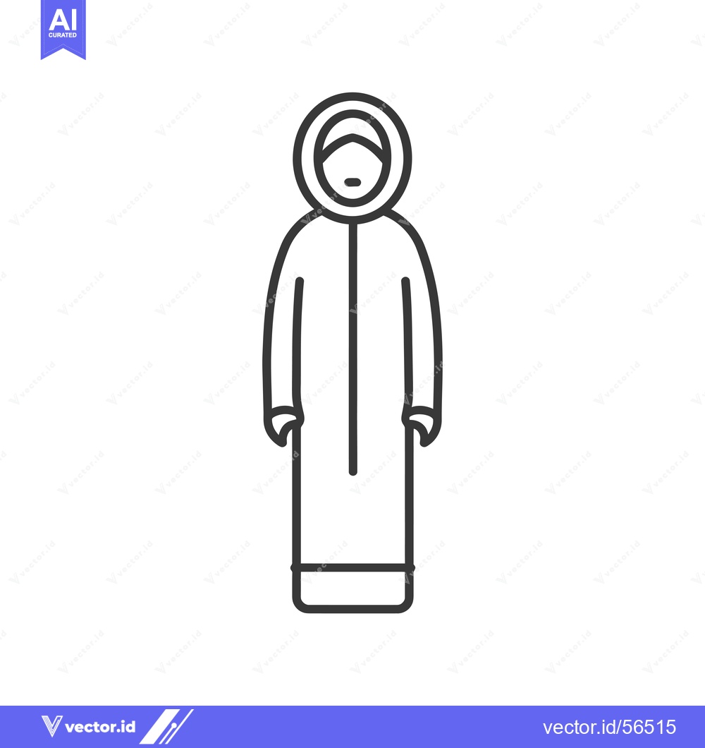 Premium Vector of Line drawing of a person wearing a hooded robe