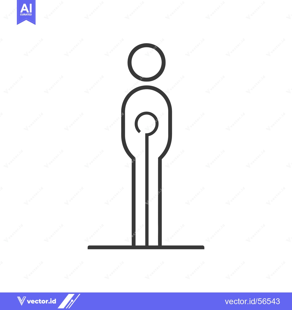 Premium Vector dari Line Drawing of a Person with a Circular Hole in Their Torso