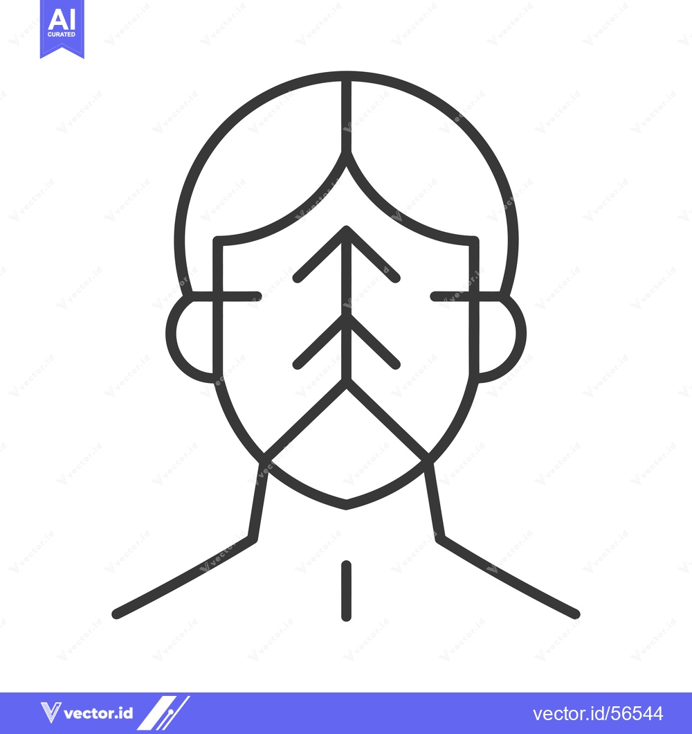 Premium Vector dari Line drawing of a person with a face mask