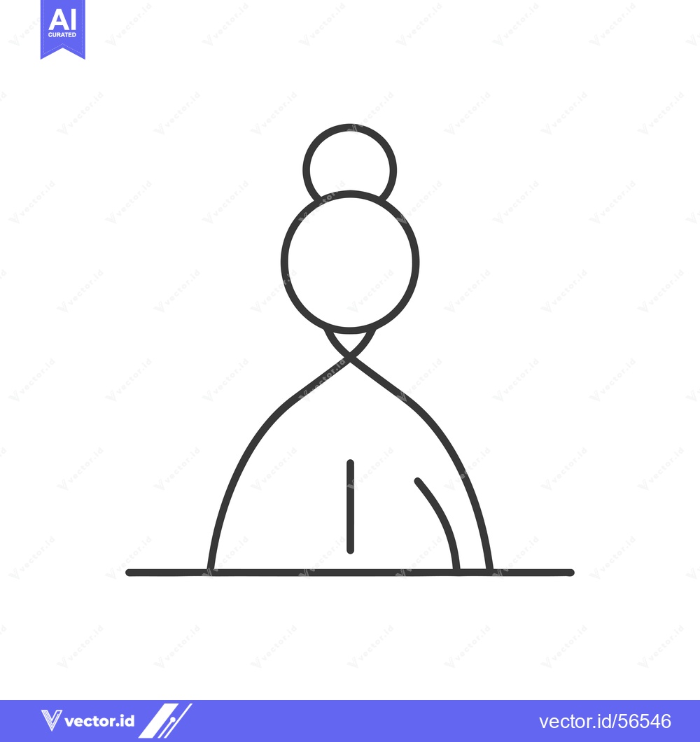 Premium Vector of Line Drawing of a Person with a Large Head and a Small Body