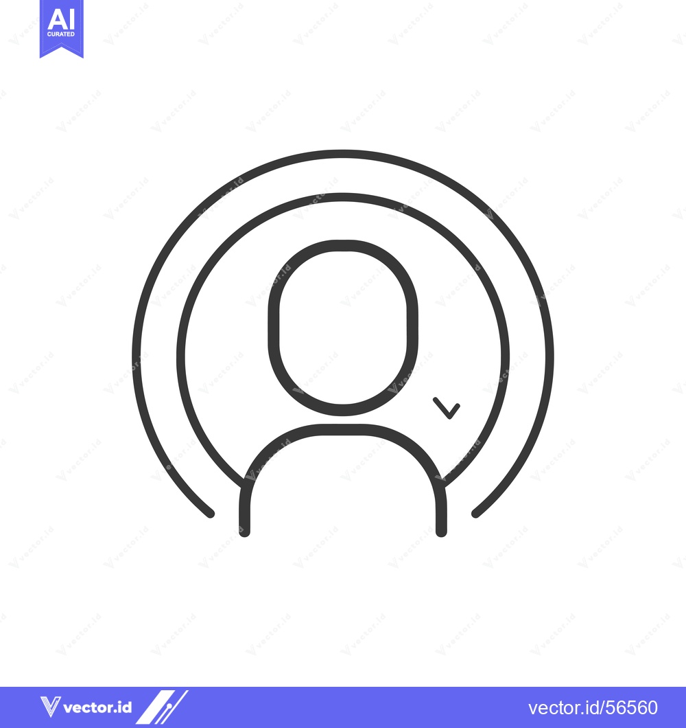 Premium Vector of Line Drawing of a Person with Checkmark Inside a Circle