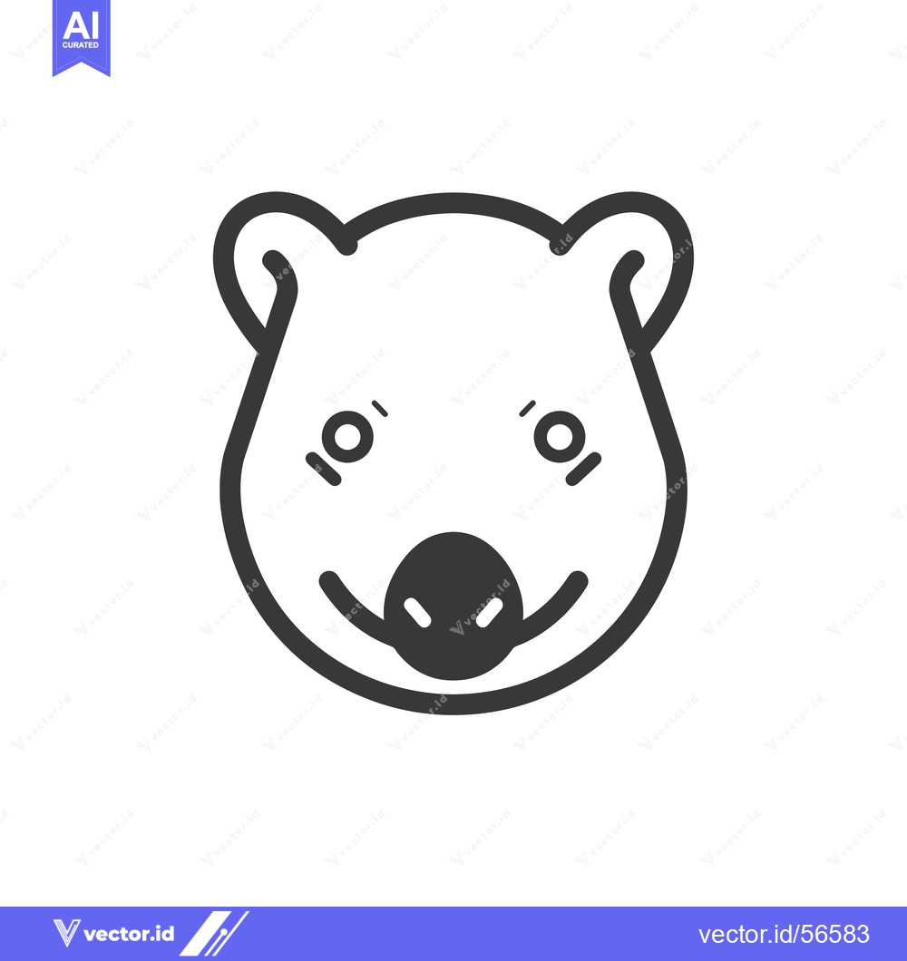 Premium Vector of Line drawing of a pig's head with small ears and a snout
