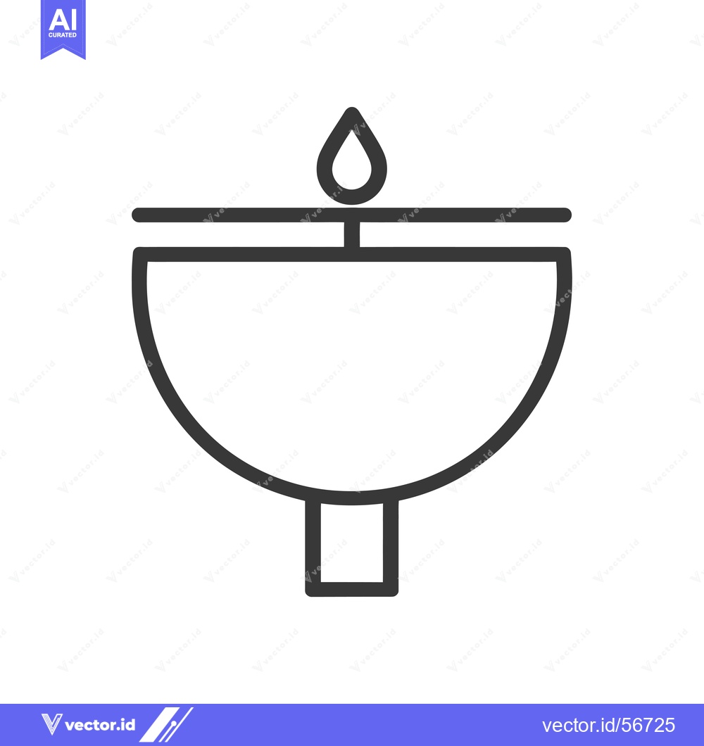 Premium Vector dari Line drawing of a simple oil lamp