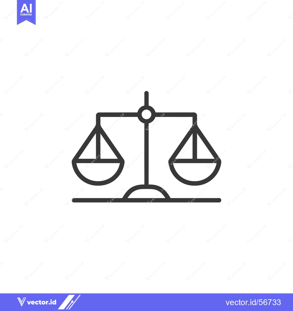 Premium Vector dari Line drawing of a simple scale with two pans