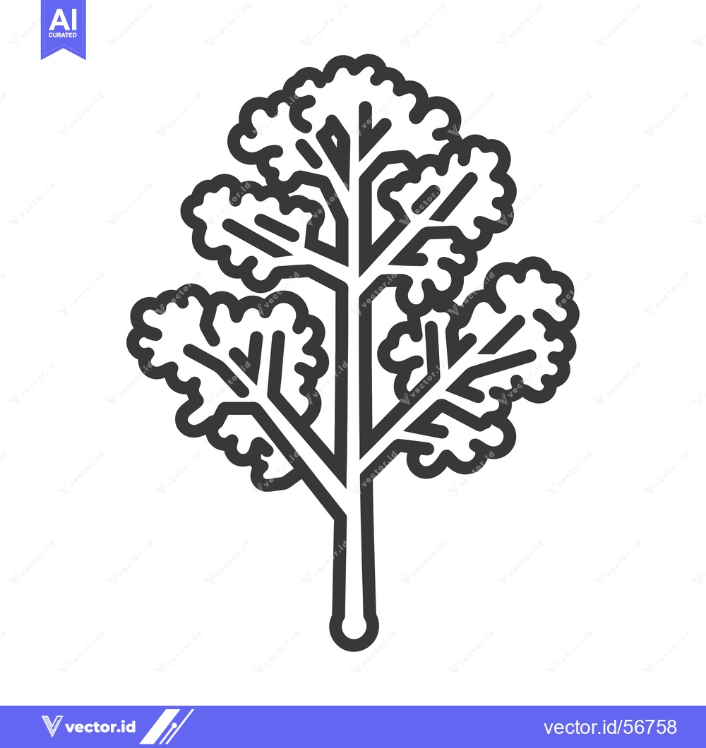 Premium Vector dari Line Drawing of a Single Branch with Leaves