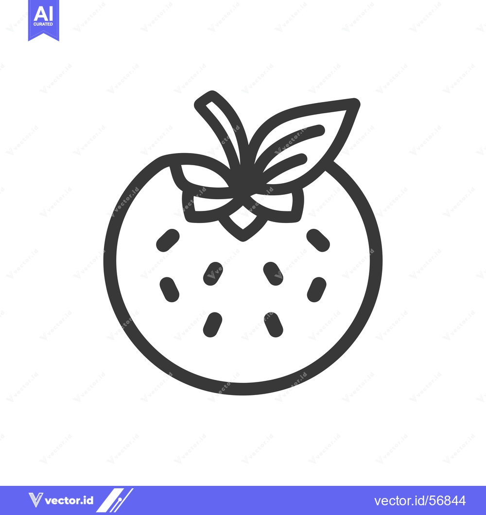 Premium Vector dari Line Drawing of a Single Tomato with a Leaf