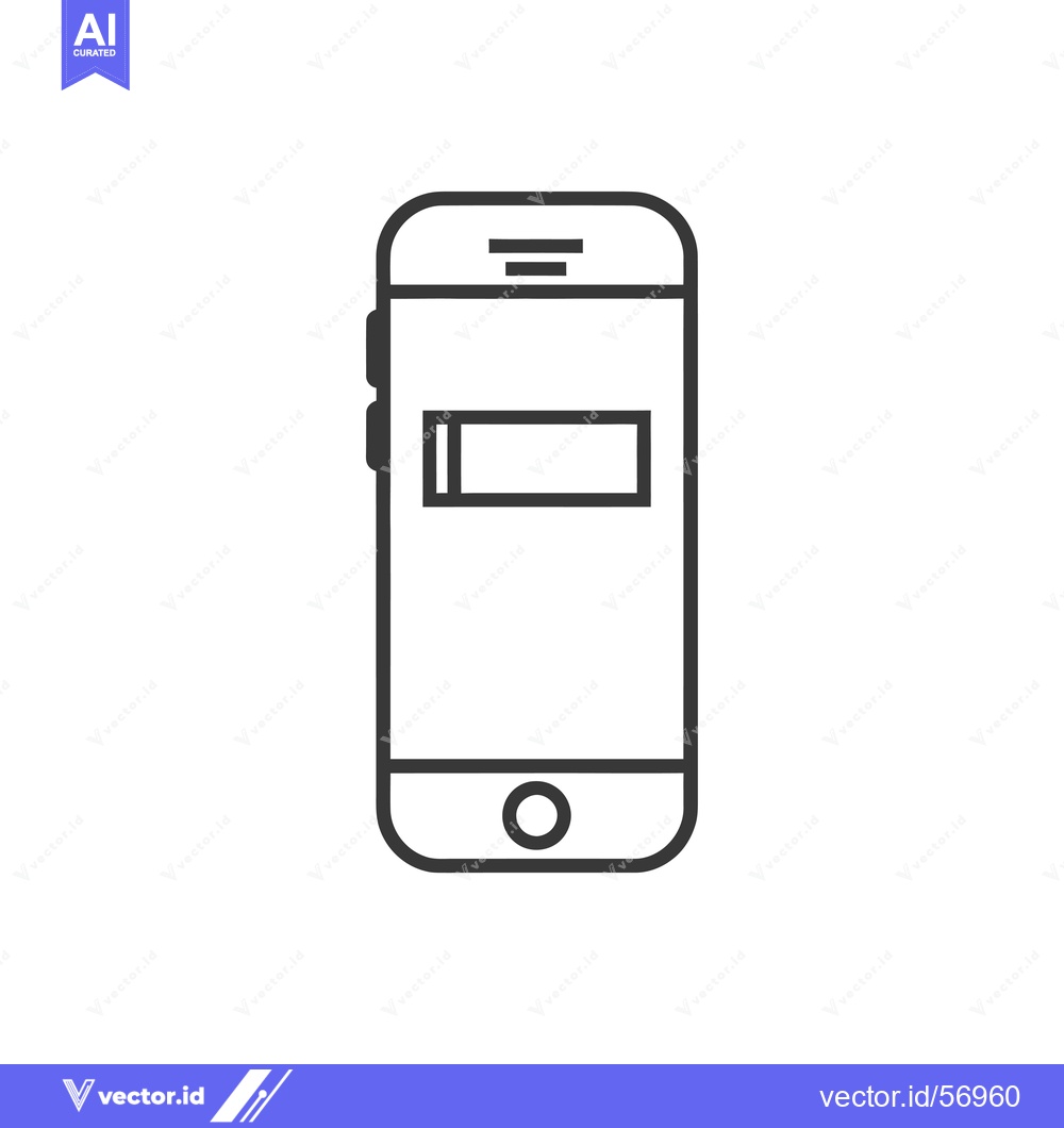 Premium Vector dari Line drawing of a smartphone with a home button