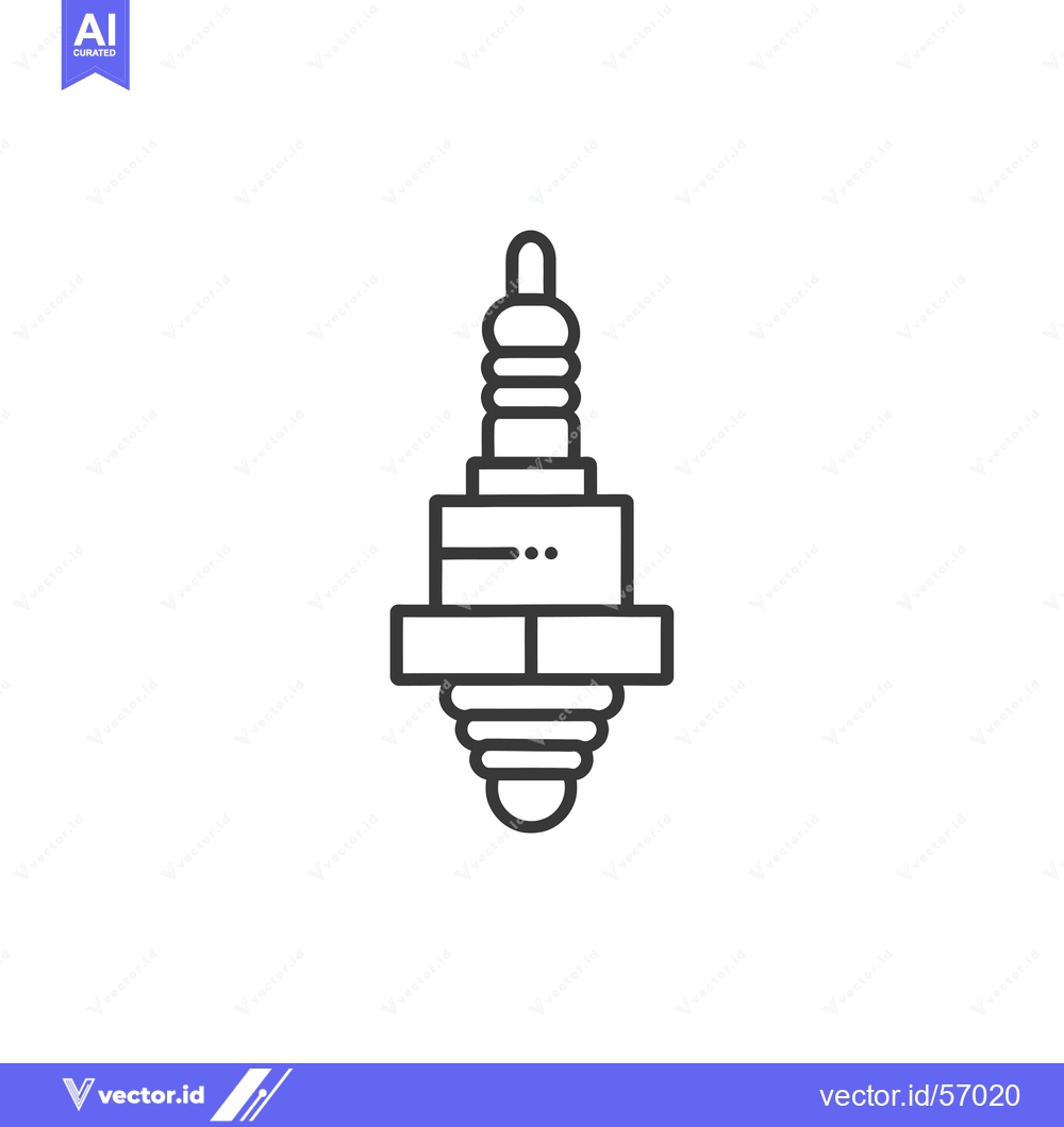 Premium Vector dari Line drawing of a spark plug, an automotive component