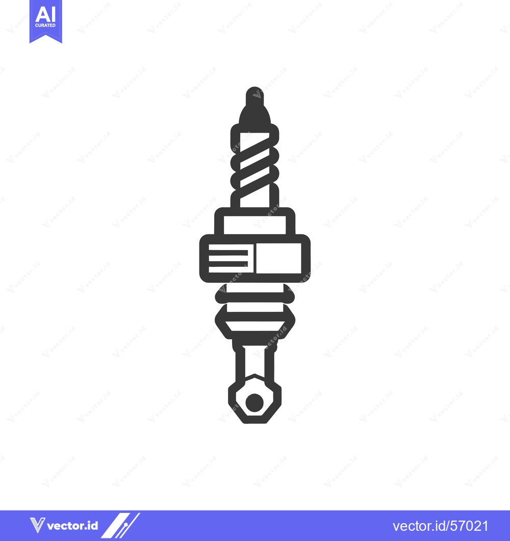 Premium Vector of Line drawing of a spark plug for an internal combustion engine