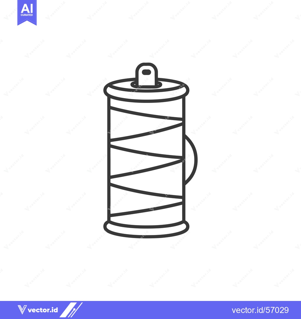 Premium Vector dari Line Drawing of a Spool of Thread with a Needle