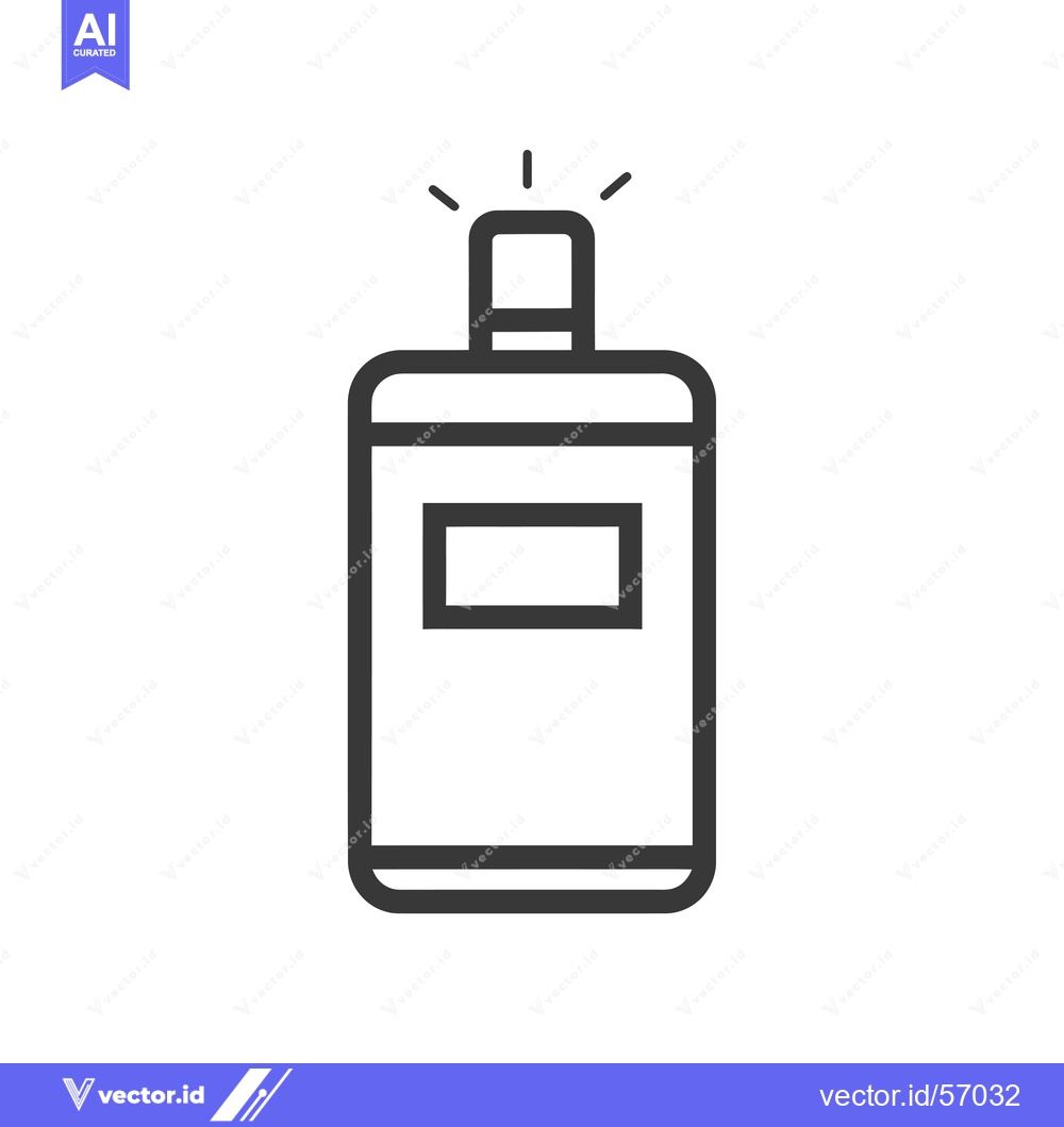 Premium Vector dari Line drawing of a spray bottle with a cap