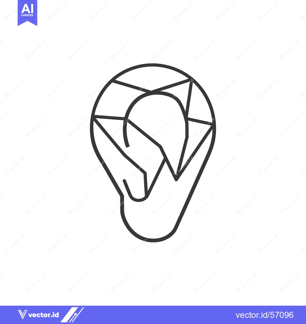 Premium Vector dari Line drawing of a stylized gem or jewel