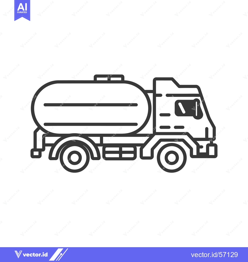 Premium Vector dari Line drawing of a tanker truck