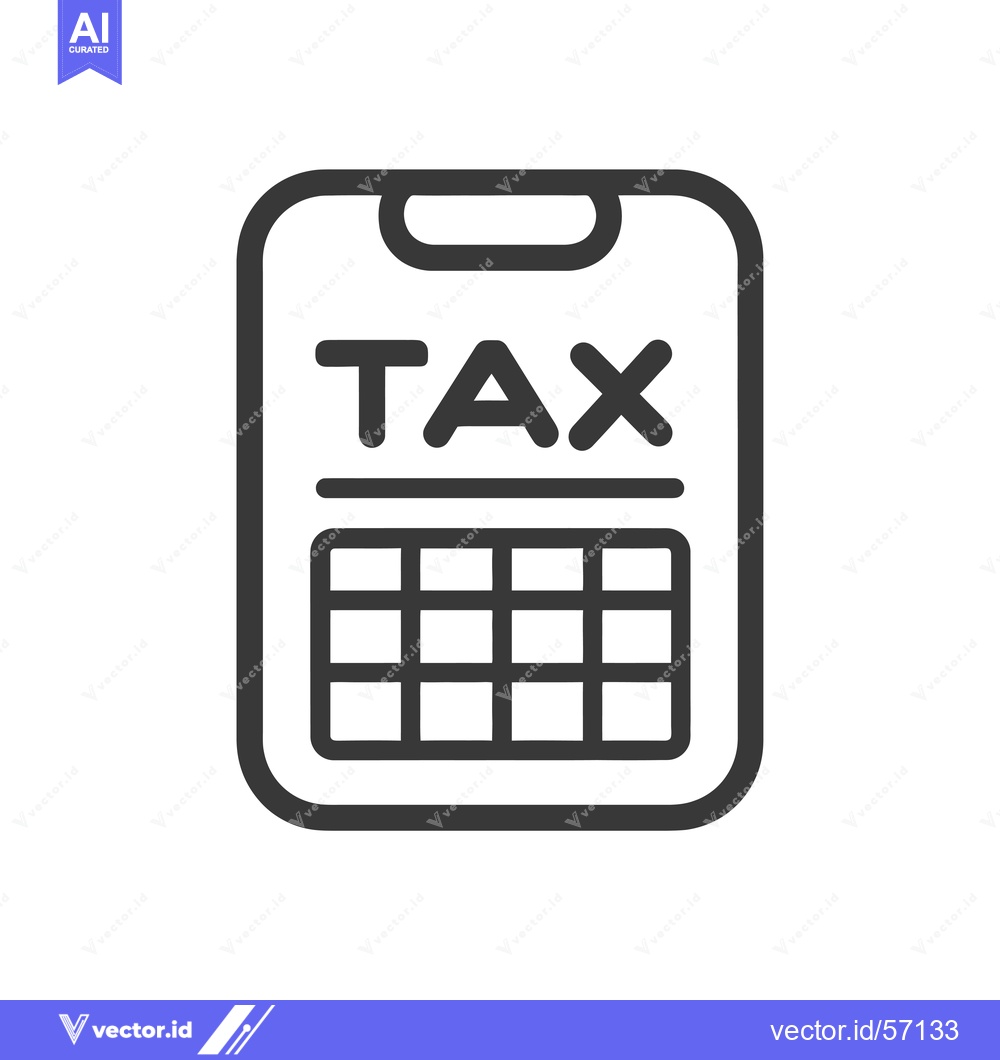 Premium Vector dari Line Drawing of a Tax Form with a Grid